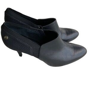 Calvin Klein Women's Black Ankle Booties Size 9.5M Faux Leather & Snakeskin